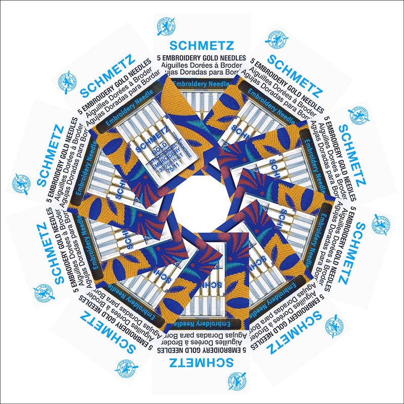 Schmetz إبر خياطة التطريز SCHMETZ الذهبية - مطلية بالتيتانيوم لخيطة سلسة، حجم 75/11، 5 بطاقات إبر، علبة من 10 - Image 2